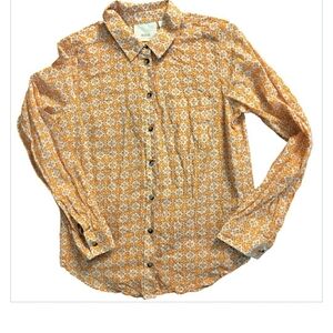 Maeve Anthropologie Bennett Floral Button Front Shirt